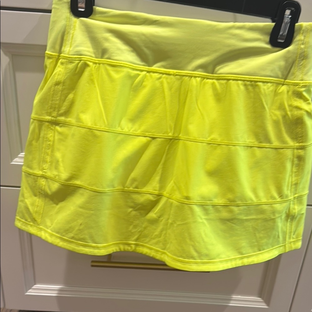Lululemon Athletica Yellow Bubble Mini Skirt